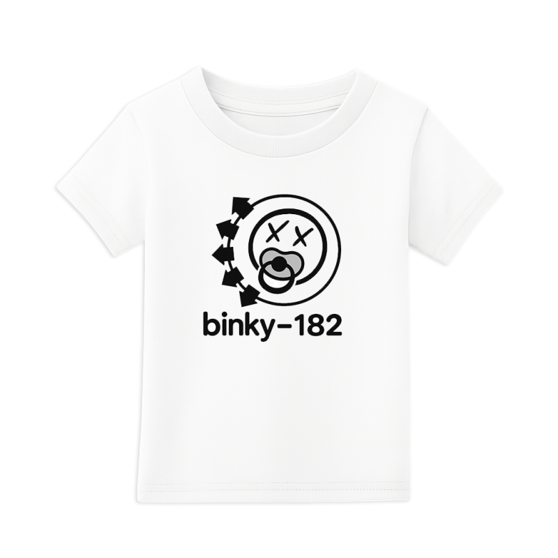 Binky-182 Toddler T-Shirt | Cute Blink-182 Fan Baby Tee - Baby & Toddler Apparel - Crybaby Collective